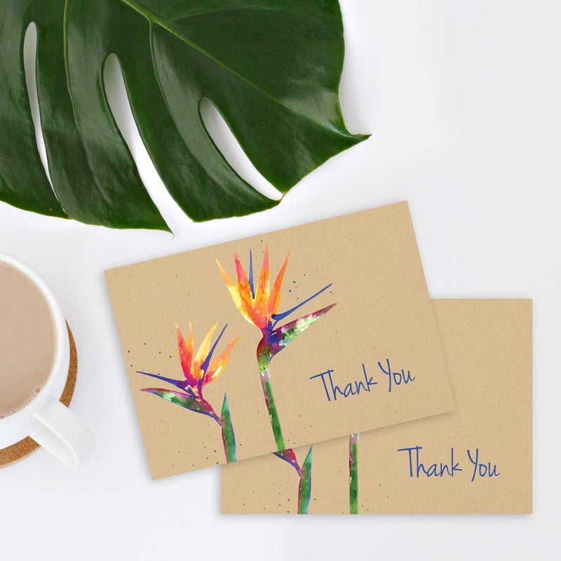 Great Papers!Â® Paradise Thank You Note Card & Envelopes, 4.875" x 3.375" (2020034), One Size, Black, 50 count - Image 2